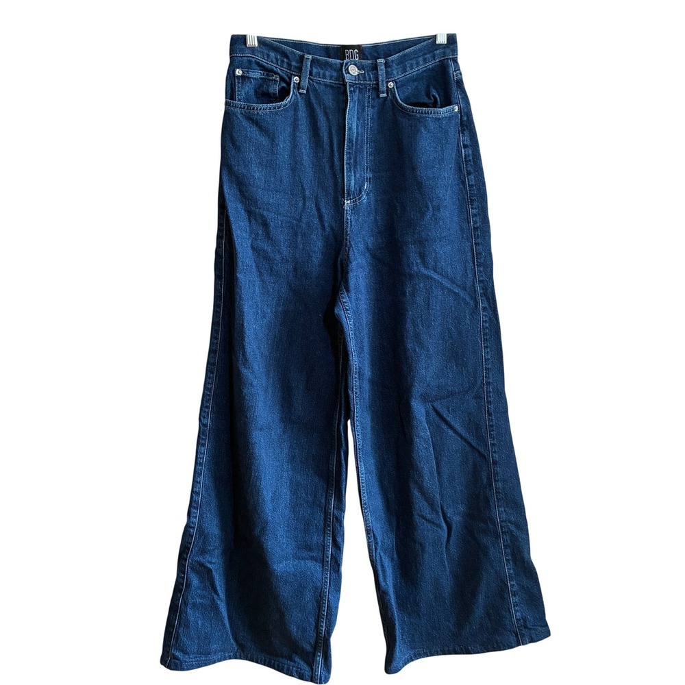BDG A-Wide High Rise Wide Leg Jeans 30 Blue Womens Cotton Denim